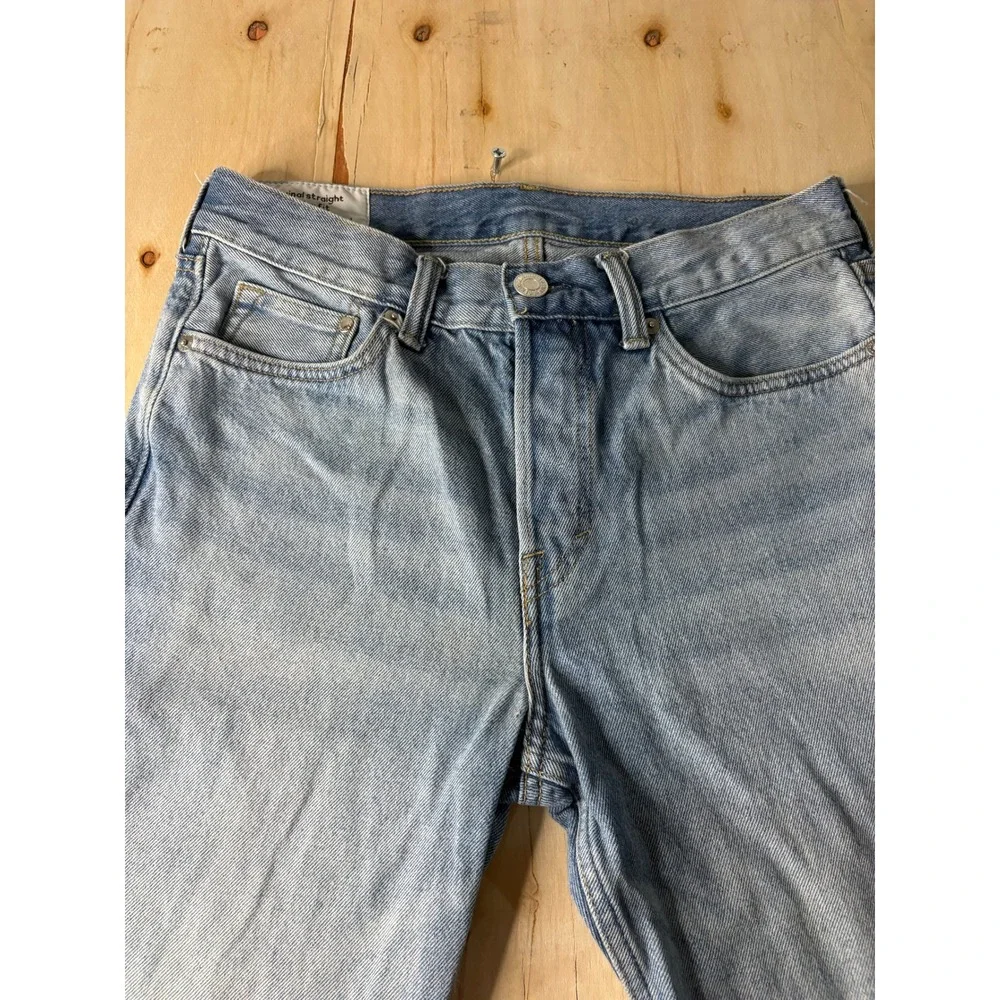 HM Original Straight Regular Fit Blue Denim Jeans 30/32 Light Wash Mens